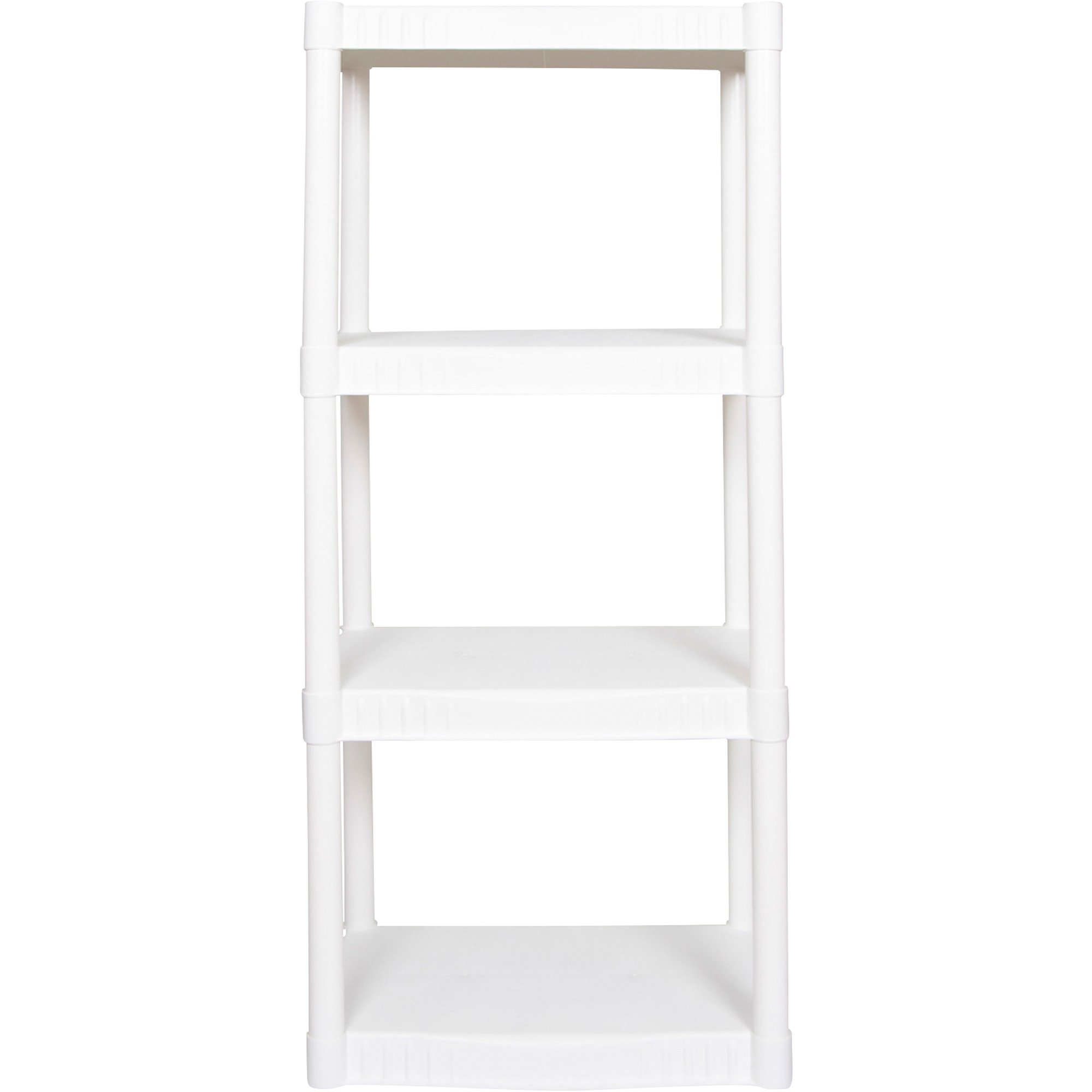 Plano 4 Shelf Storage Unit — White, 22in.W x 14.25in.D x 48.25in.H, Model# PLA9177I